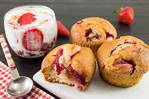 Receta de Muffins de Fresa
